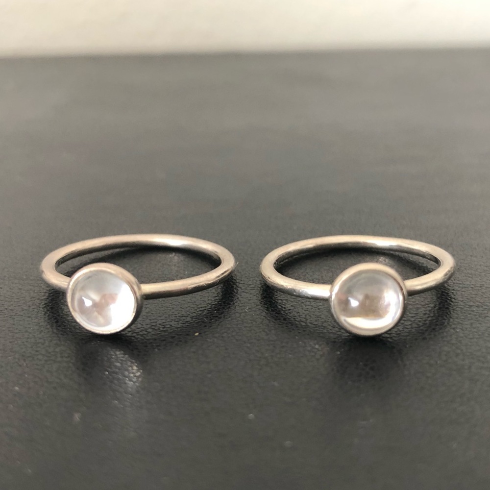 PANDORA DROPLET RING, ROCK CRYSTAL - Picture 6 of 7